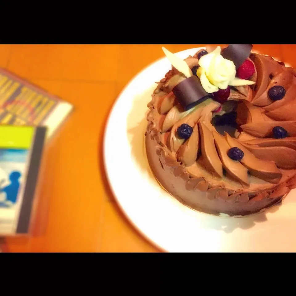 バレンタインのチョコレートシフォンケーキ|rikonori0329さん