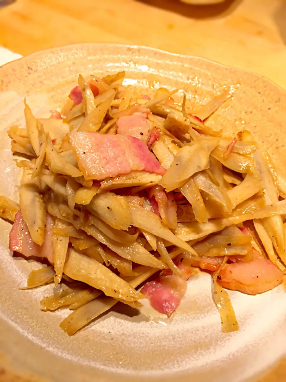 牛蒡とベーコンのバター醤油炒め|玉川 敦さん