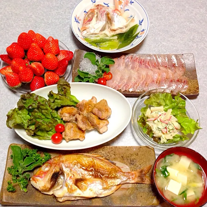 Snapdishの料理写真:ちょっと作り過ぎな晩ご飯|Orie Uekiさん