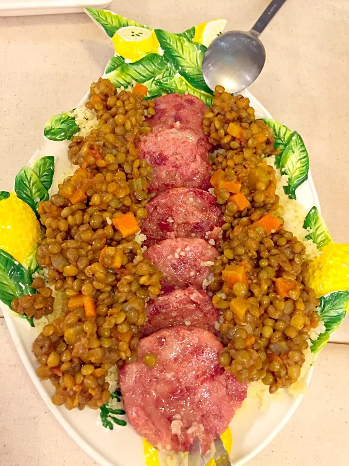 Snapdishの料理写真:Cotechino con lenticchie|Giankaさん