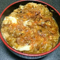 Snapdishの料理写真:【秋刀魚と白子の卵とじ丼】|Kyohei Okamotoさん