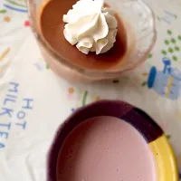 葡萄ババロアとチョコババロア