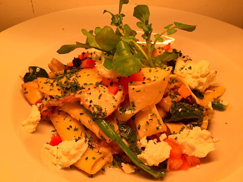 Pappardelle, wild mushrooms, spinach and goats cheese|Michael Kohlさん