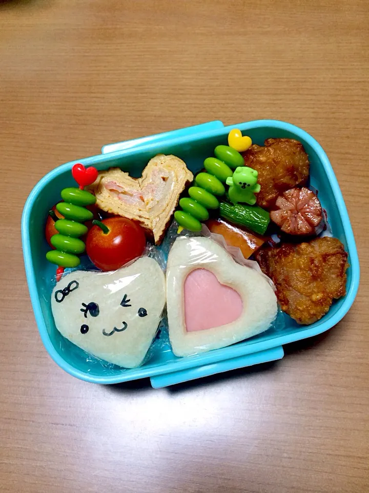 Snapdishの料理写真:♡サンドイッチお弁当w|そらおママさん