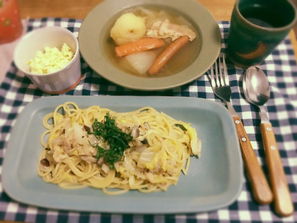 ポトフとパスタ。|にこらいさん