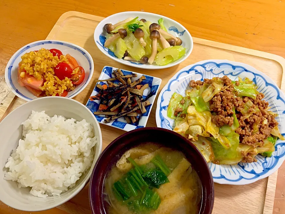 豚ひき肉とキャベツの炒め物|ルドルフさん