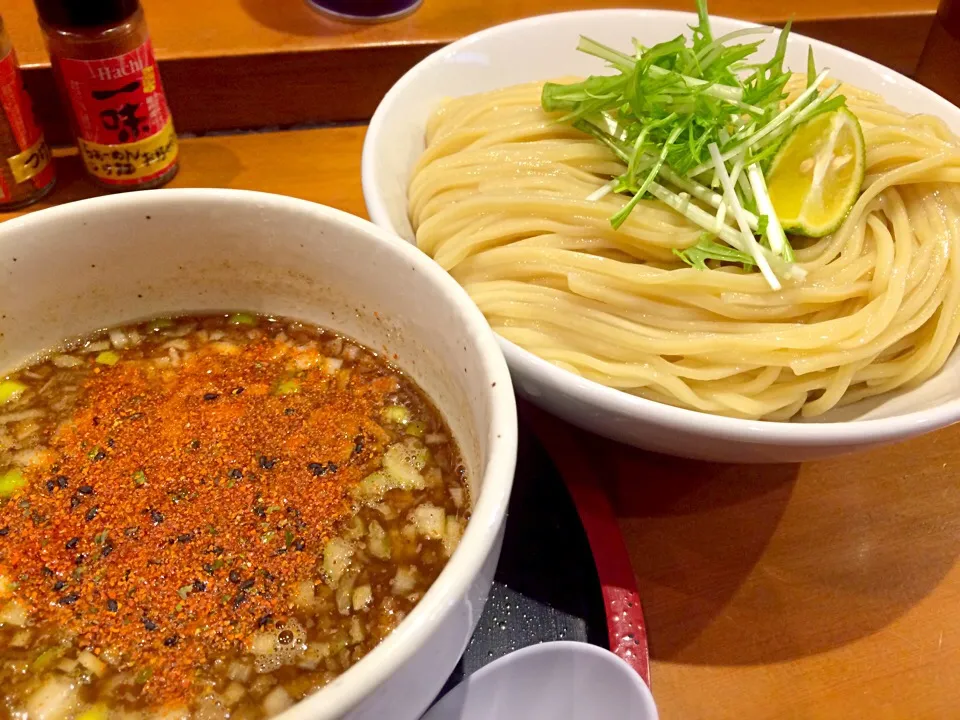 Snapdishの料理写真:大阪 日本橋 清麺屋  鶏もつつけ麺|Ztlコミュニケーションズさん