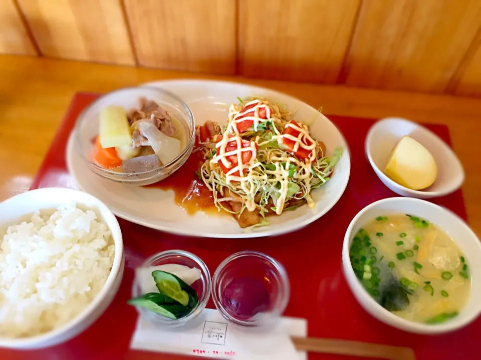 照り焼きチキン サラダ風ランチ|茶一郎さん