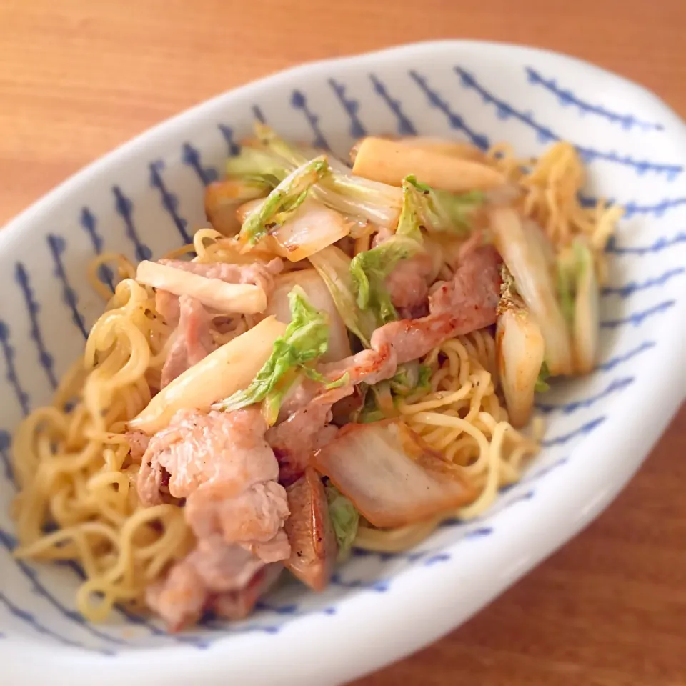 土曜のオヤツ：塩焼きそば|スカポンタスさん