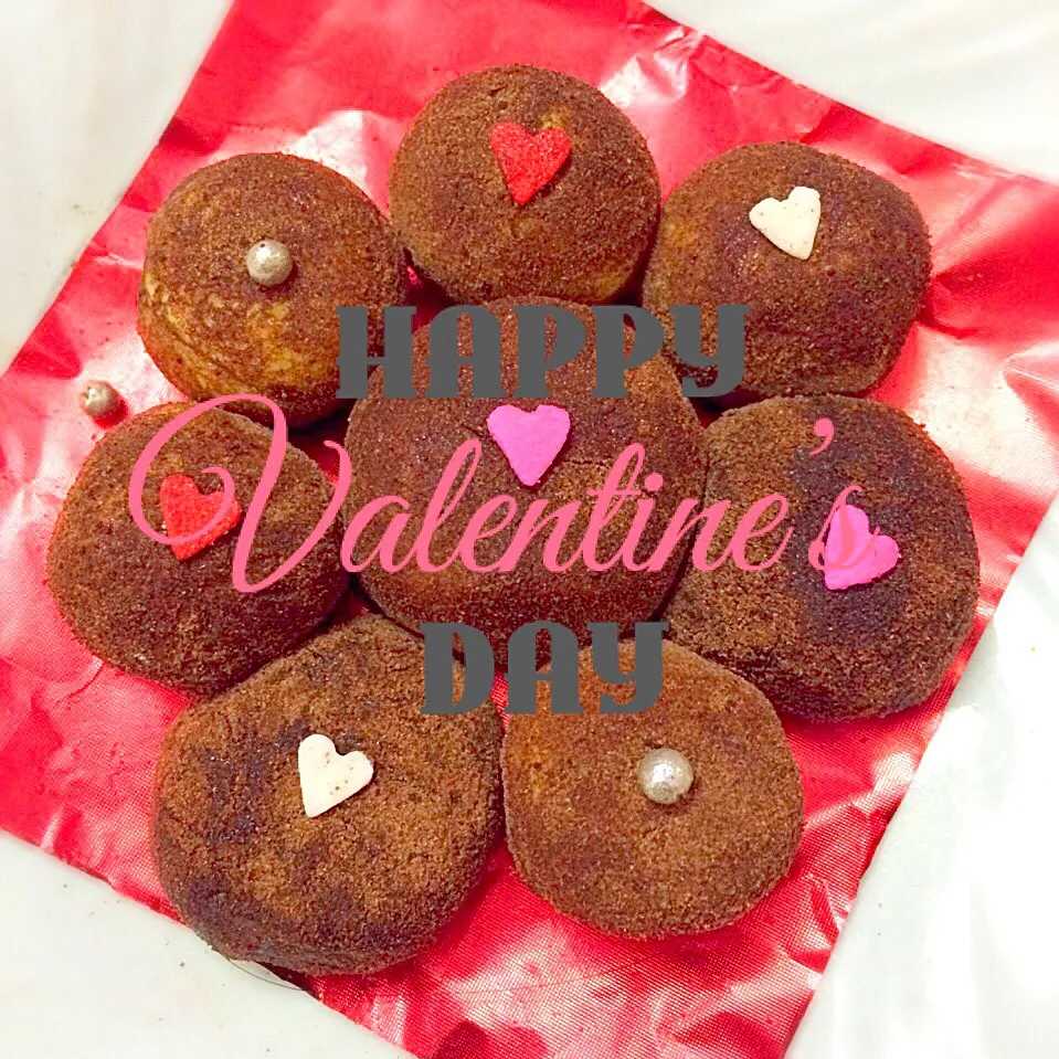 Snapdishの料理写真:The first time^^ chocolate truffle handmade 😁 Happy valentine❤️|jasmine170594さん