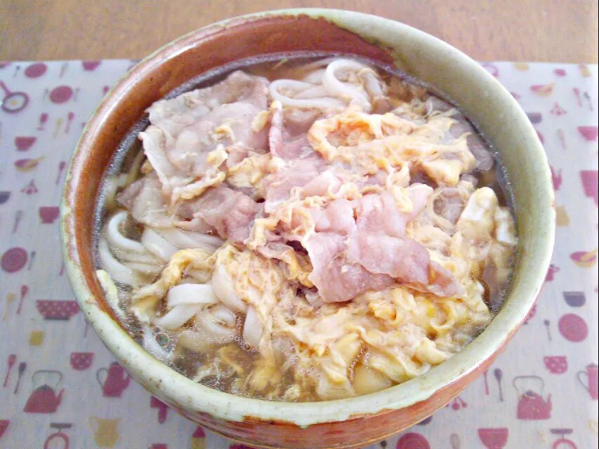 Snapdishの料理写真:２月１４日 肉卵うどん|いもこ。さん