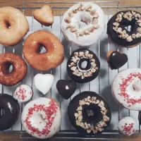 Snapdishの料理写真:donuts for Valentine's|eさん