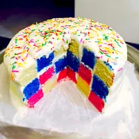 Checkerboard Cake #homemade #colors|Bernard Samuelさん