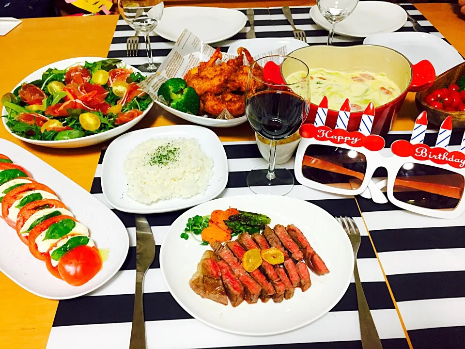 誕生日party♥︎dinner♥︎黒毛和牛|tomoさん