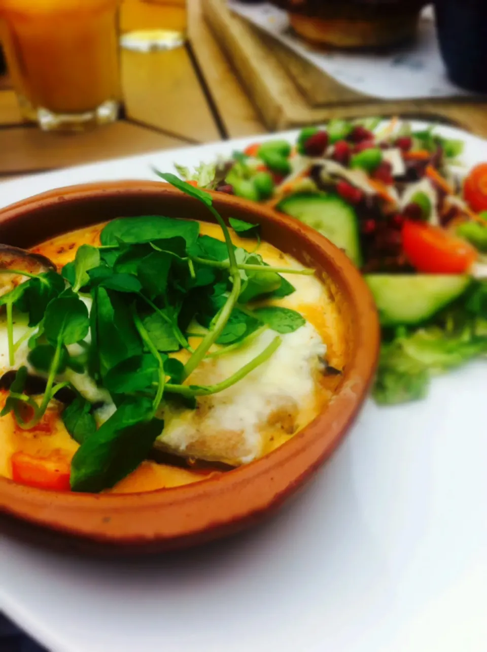 Snapdishの料理写真:Vegetarian lunch - aubergine bake with superfood salad!|🍓Jolejo🍓さん