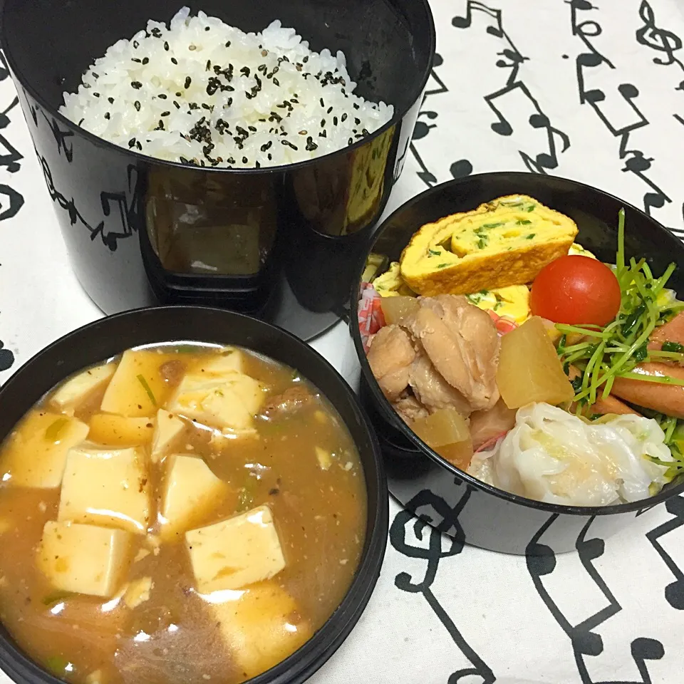 麻婆豆腐はご飯にガッッッ！とかけて食べる用です弁当|ちもこさん