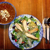 Snapdishの料理写真:Lentil soup with gourmet salad|Rubyさん