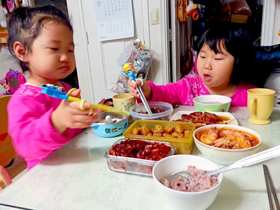 즐거운 일요일 아침식사시갼|펭부파파さん