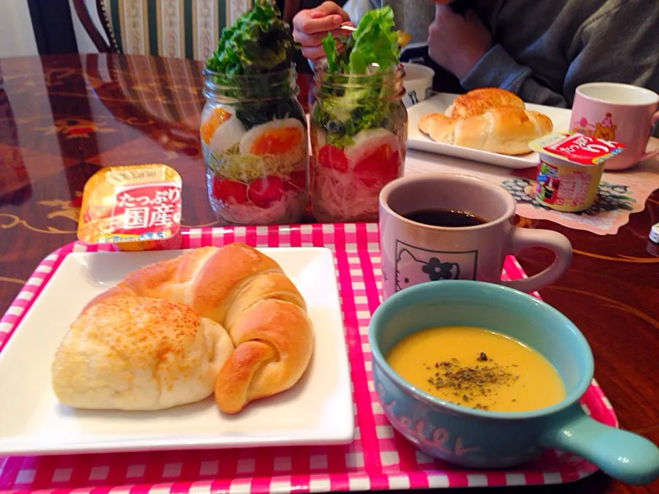 Snapdishの料理写真:今日の朝御飯(๑´ڡ`๑)|ちゃたままさん