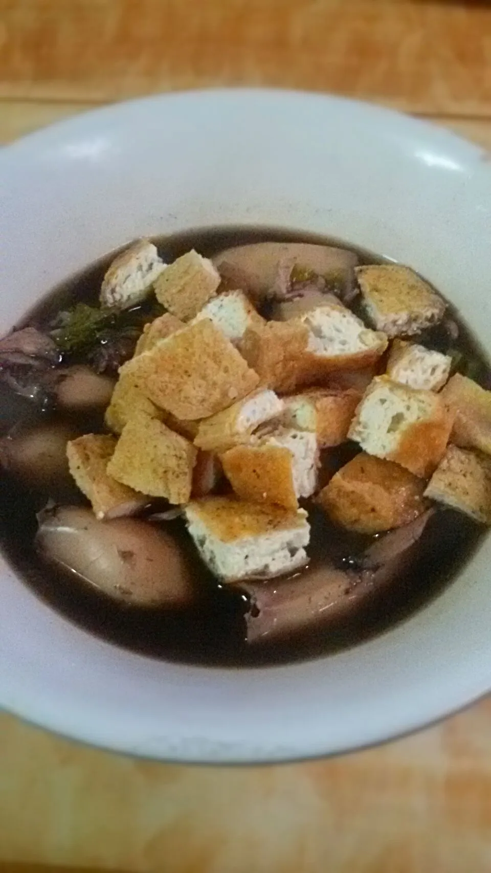 adobong pusit w/ fried tofu on top #Lunchbox/Delikatesse|Liz Tuppalさん