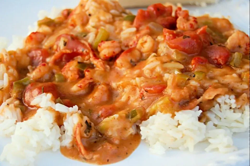 💚💜💛Mardi Gras Time 💜 💚 💛 Louisiana Crawfish Etouffee over #LouisianaEats #Seafood|Alisha GodsglamGirl Matthewsさん