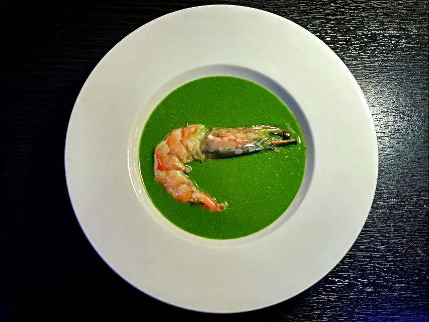 Watercress and prawn bisque|Antonyさん