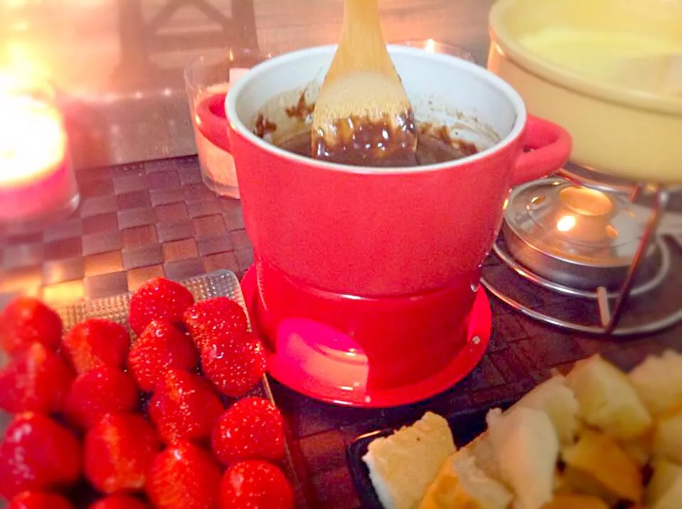 Fondue de queijo e chocolate|mimi monさん