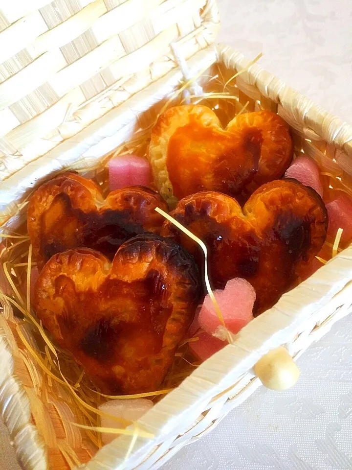 Valentine❤…見事に焦げました😂💦チョコパイ♡|maikoさん