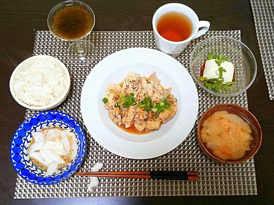 酒蒸し鶏もものねぎ香味だれ|pikyuさん