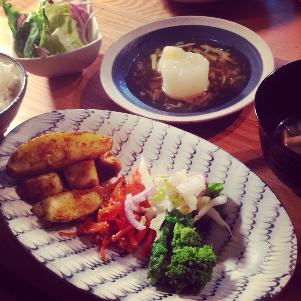 常備菜定食🍅🌽🍄|山本家さん