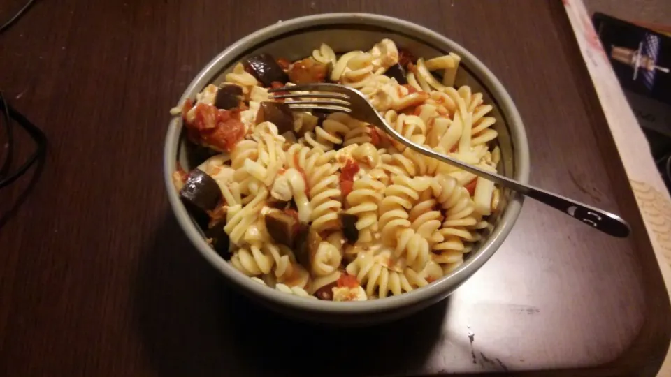 fusilli con melanzane e tofu|Antoine Blancさん