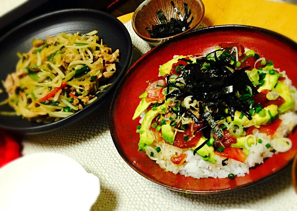 アボカド鮪丼|たちばな みかんさん