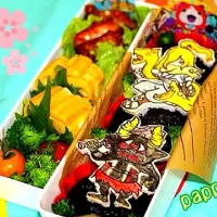 Snapdishの料理写真:キャラ弁:妖怪ウォッチ☆節分黒鬼andヒカリオロチ弁当