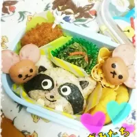 Snapdishの料理写真:あらいぐまとねずみたち🐭🐭絵本より|ドロロさん