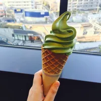 Snapdishの料理写真:抹茶ソフトクリーム|りさん