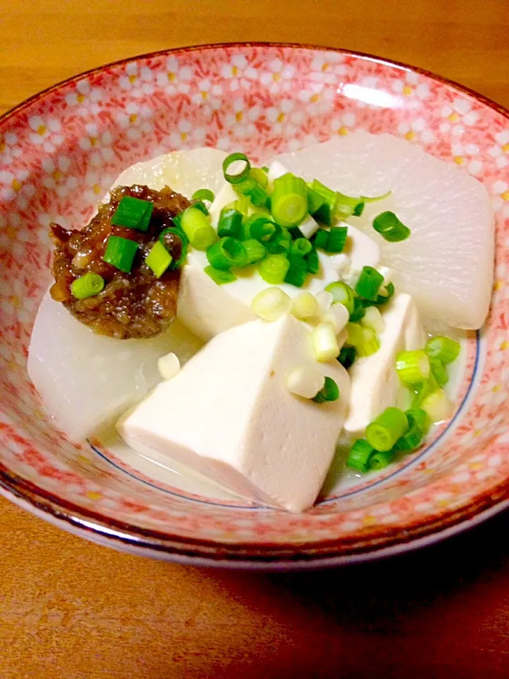 風呂吹き大根＆湯豆腐🍲蕗味噌|まいりさん