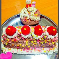 Hearts  cake ❤️✨|Nina Kinessa Htutさん