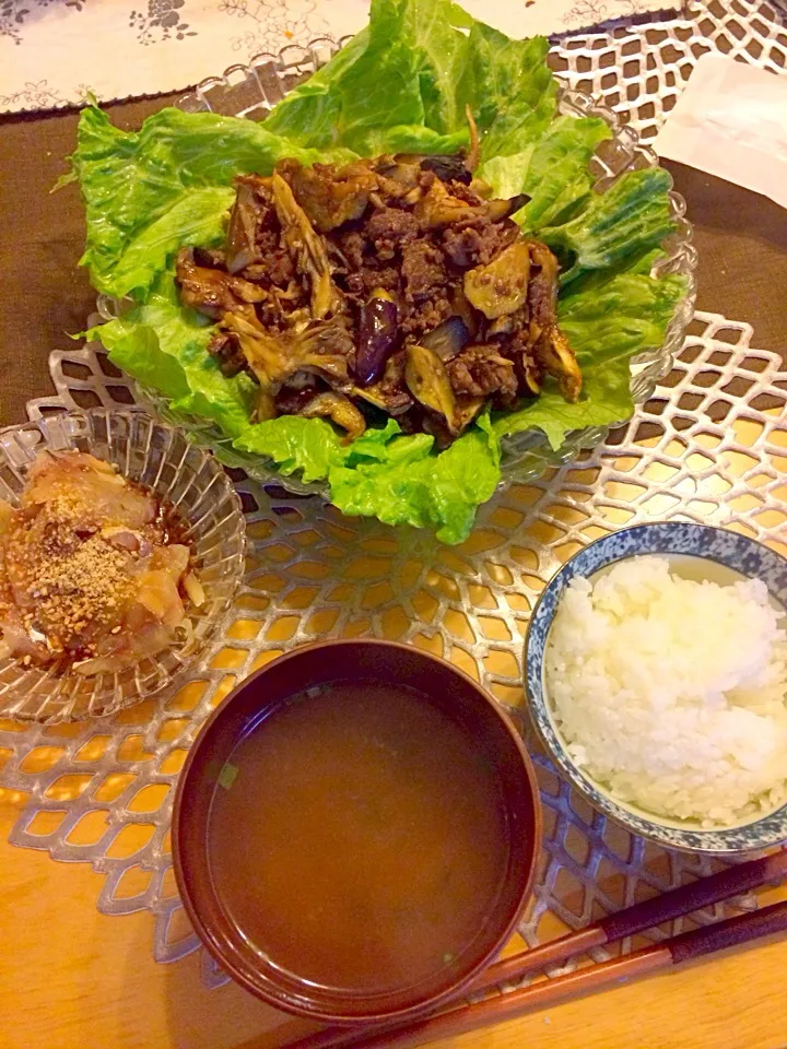 Snapdishの料理写真:鯵のたたきと舞茸牛肉|marieさん