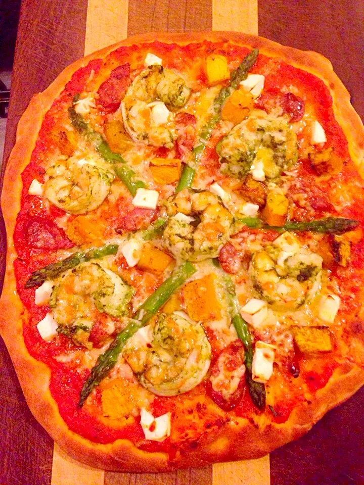 Prawn + Chorizo Pizza|Chrisy Hillさん