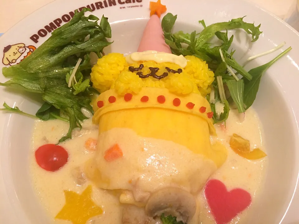 Snapdishの料理写真:おやすみオムライス@ポムポムプリンカフェ|satoさん