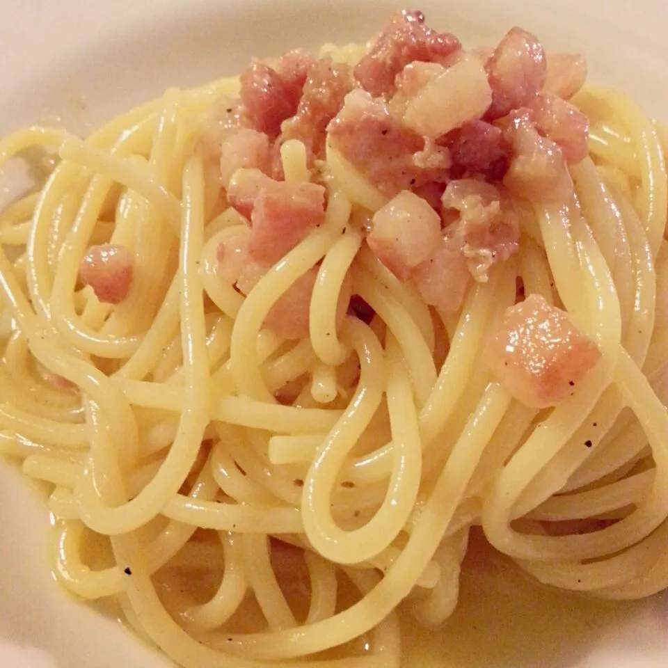 Carbonara with 'guanciale' (pork cheek)|Marさん