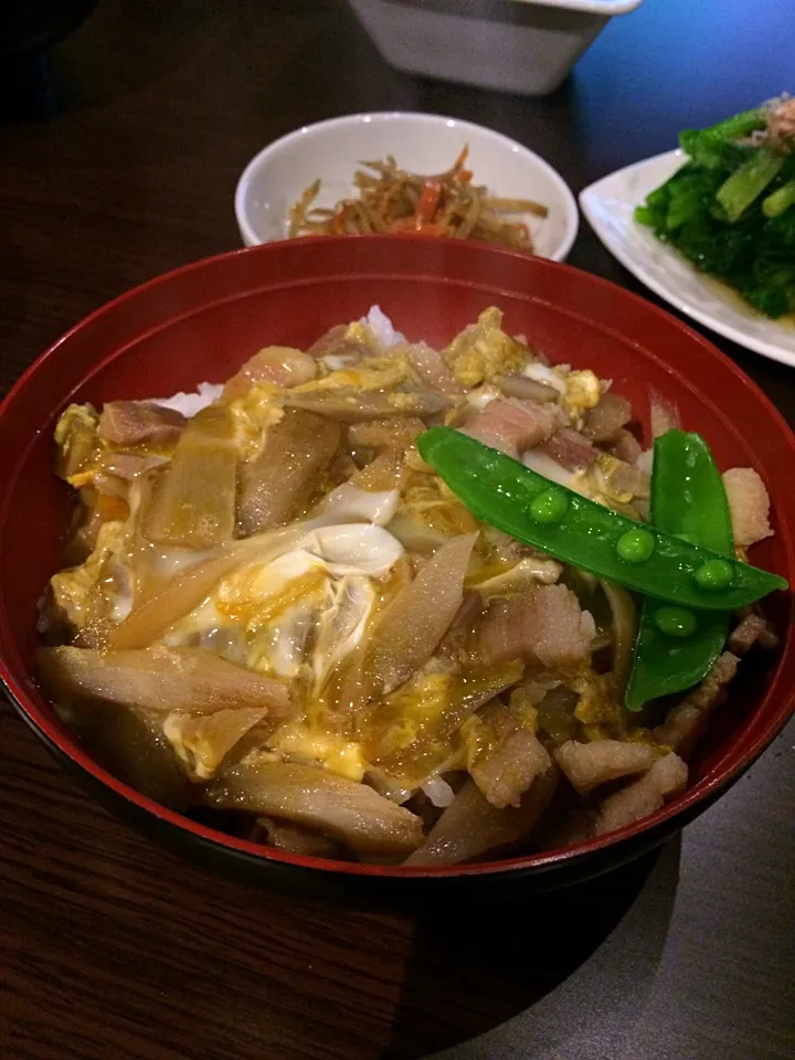 Snapdishの料理写真:ゴボウの柳川風丼|Munechika  Maekawaさん