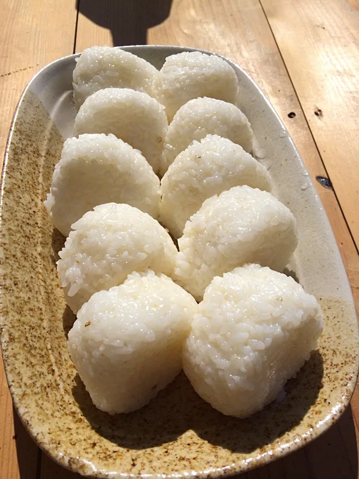 北山杉蒸留見学のKKファームさんにて コシヒカリの原種を使ったオニギリ！ ツヤとねばり、そして甘さが素晴らしいことと、種を守る大変さに感謝です|Shiho Ishibashiさん