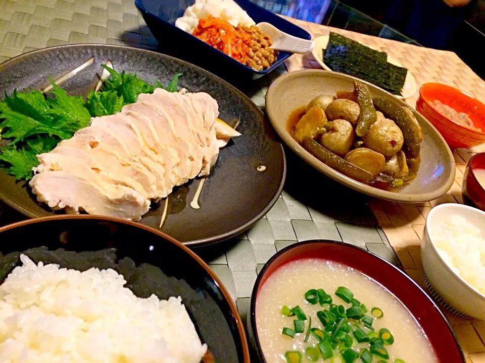 昆布煮鶏の晩ご飯|有山さん