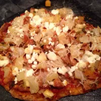 Goat cheese and veggie pizza on naan|Megan bさん