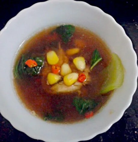 Snapdishの料理写真:#chicken#bokchoy#corn#ginger#chilli#hot soup#perfect remedy for a cold|Madhumita Royさん