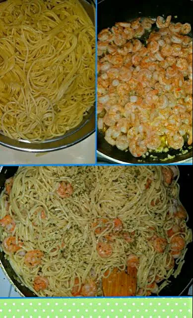 I Cooked Garlic Shrimp Pasta #Dinner #Seafood #Pasta #Main dish 😊|Alisha GodsglamGirl Matthewsさん