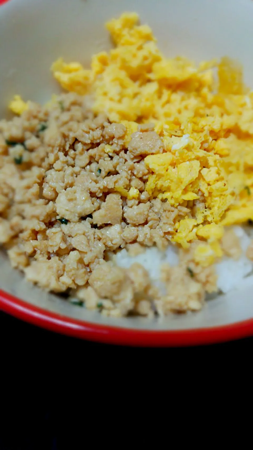 大葉と鶏挽き肉のそぼろ丼|三田さん