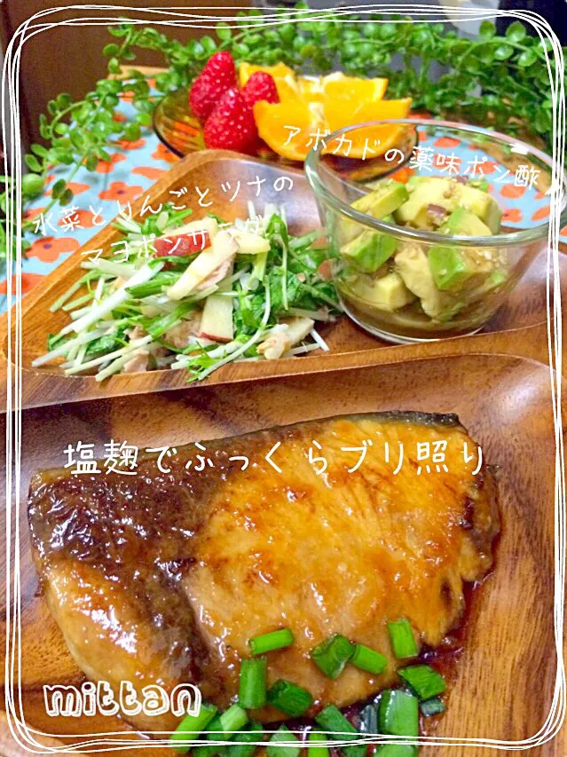 みったんさんの我が家のブリ照り〜💛塩麹で下味するから柔らか〜🐟|みったんさん