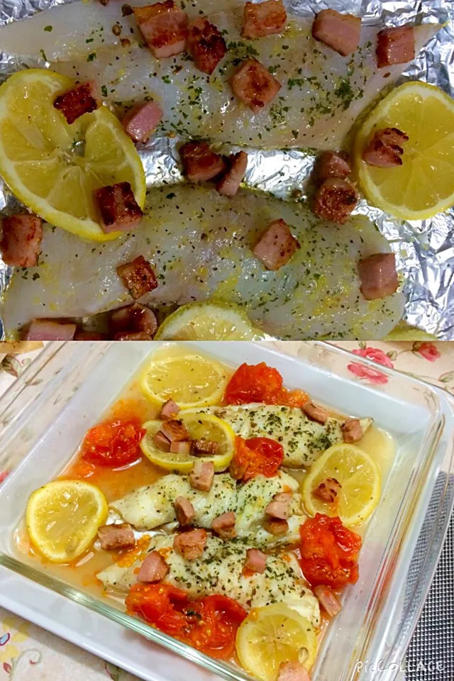 Dinner Italian Baked lemon herb fish with bacon|Babyluv Cabrera Ocampoさん